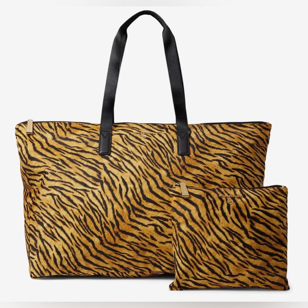 Micheal Kors Animal Print Jet Set Travel Packable Tote